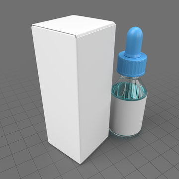 Dropper bottle with box
