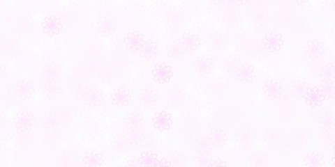 Light Pink, Yellow vector pattern with curved lines.