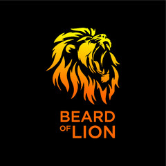 illustration, animal, head, lion, vector
