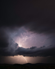 Obraz na płótnie Canvas lightning in the sky
