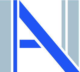 Letter a and letter n logo
