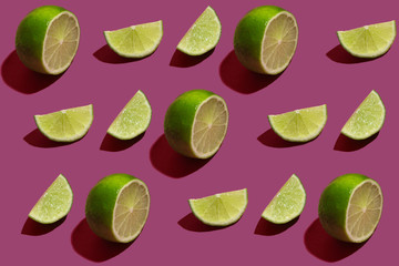 pattern of the cut lime on background