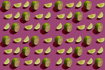 pattern of the cut lime on background