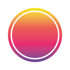 Purple pink orange and yellow gradient circle banner vector design