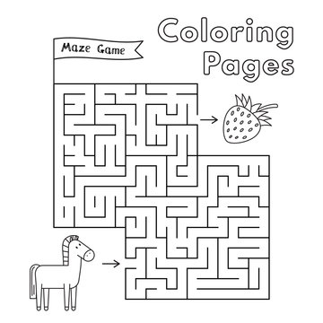 Cartoon Horse Maze Game