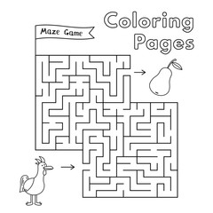Cartoon Chicken Maze Game