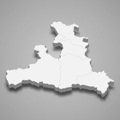 Naklejka premium salzburg 3d map state of Austria Template for your design