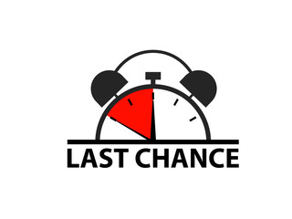 Last chance banner design. Clipart image isolated on white background