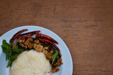 Stir fried basil,Fast food menu,
