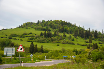 Green valley in the central Europe in the spring