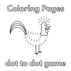 Cartoon Rooster Coloring Book