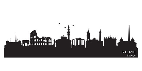 Plakat Rome Italy city skyline vector silhouette