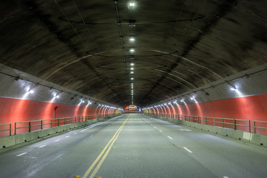 Stockton Street Tunnel Connecting Chinetown And Nob Hill. San Francisco, California, USA.
