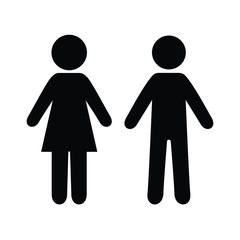 gender symbol, man and woman, the sign of restroom or toilet