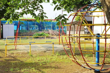 日本の郊外の風景　人のいない公園