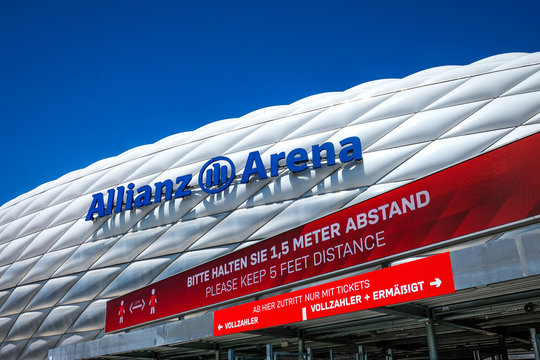 Coronavirus Information Bayern Munich Stadium, In Munich, Germany - May 24, 2020