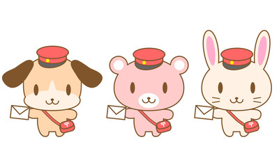 動物の郵便屋さんセット2
