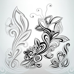 Floral ornament. vector illustration