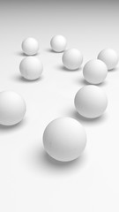 White abstract background. Lowpoly backdrop. Crumpled paper. 3D illustration