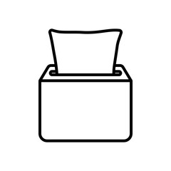 tissues box icon, line style