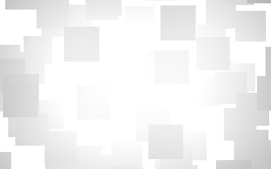 White abstract background. Misty backdrop with grey squares. 3D illustration
