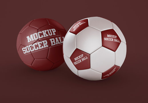 2 Soccer Ball Mockup