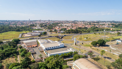 Aerial view of the Pirassununga city, São Paulo / Brazil.