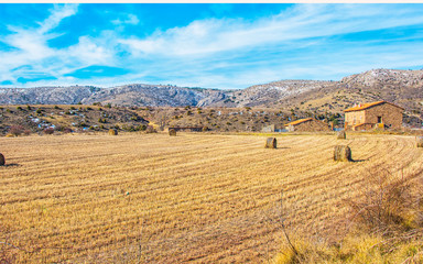 Fototapeta na wymiar Landscape country in Alcala de la Selva Teruel Aragon Spain