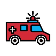 ambulance filled outline Icon
