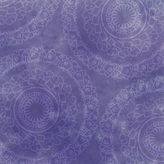 Mandala on a purple background. Background. Texture. Patterns.
