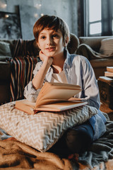 A boy reading in Quarantine