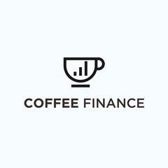 coffee finance logo. coffee icon