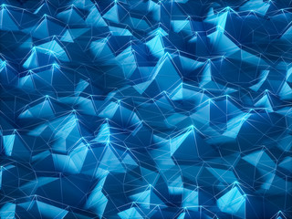 Obraz premium Low polygonal background - 3d rendering.