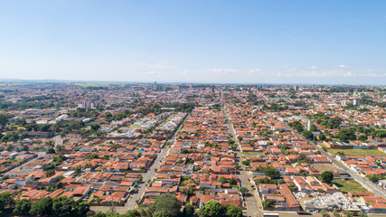 Aerial view of the Pirassununga city, São Paulo / Brazil.