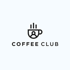 coffee club logo. coffee icon