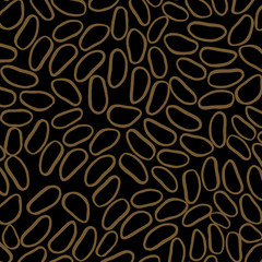 Animal print, dots. Simple black and brown background. Coloring book, page. Scandinavian style, design for wallpaper, fabric, textile,wrapping paper.