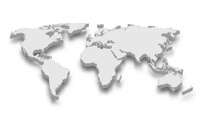 Papier Peint photo autocollant Carte du monde carte 3d du monde modèle pour votre conception