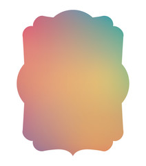 Isolated blue and light gradient frame banner vector design