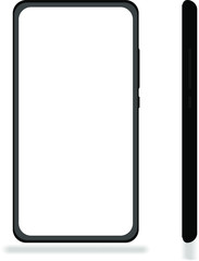 phone  front and back view vector