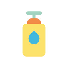 antibacterial gel bottle icon, flat style
