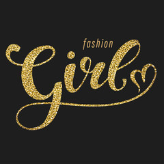 Fashion girl lettering