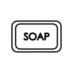 soap bar icon, line style