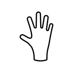 clean hand icon, line style