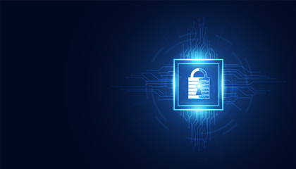 abstract padlock cyber security concept Protection of information in the online world, cyber personal information, internet, preventing internet theft