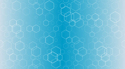 Obraz premium Seamless background of honeycombs. Vector illustration. Blue honeycombs. Gradient