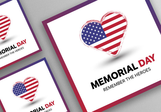 Memorial Day Social Media Post Layout