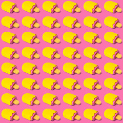 Colorful ice cream pattern. Summer time background.