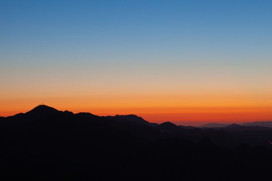 sunset in the mountains