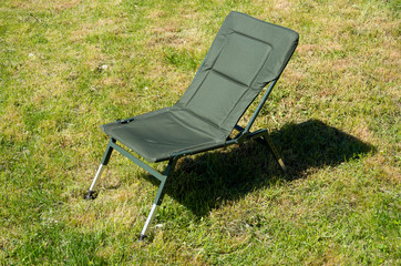 Green fishing chair also for relaxation