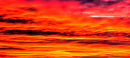 Beautiful sunset with colorful clouds in the sky